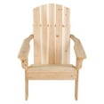 thumbnail image 2 of Shine Company Traditional Cedar Wood Patio Firepit Adirondack Chair in Beige, 2 of 5