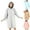 YPR1-Gray, variant on Meichang Short Robes for Women Oversized Loose Fit Long Sleeve Hooded Robe Cozy Soft Pullover Bathrobe