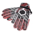 thumbnail image 2 of Guantes de portero de fútbol con protección para los dedos de PU y nailon de látex para niños adultos (rojo 10 #), 2 of 10