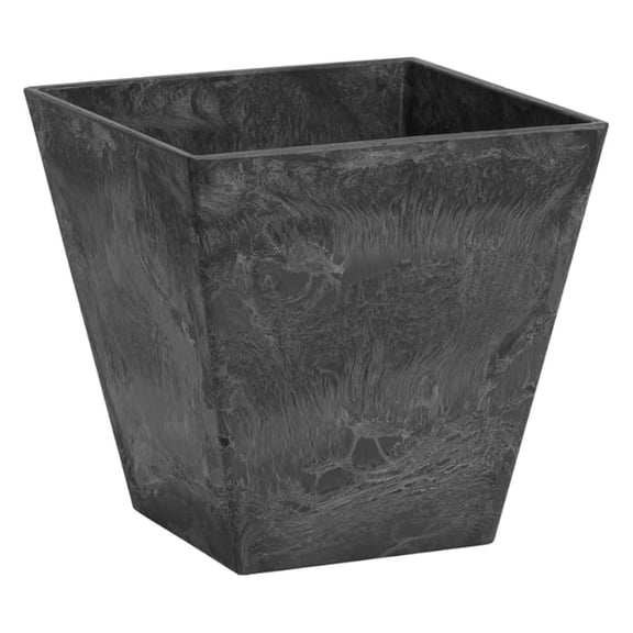 ArtStone , Black, 35128 Ella Square Planter, 12, Inch