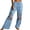 Light Blue, variant on Linen Pants for Women Floral Belt Pants Fashion Drawstring Elastic Waist Flowy Gauze Resort Wear for Women 2026 Comfort Resort Wear Gaucho Pant Paperbag Pant High Waisted Navy 1 2XL