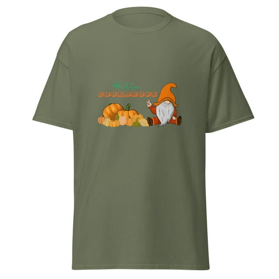 Fall Gourdeous Gnome Unisex classic tee (Military Green, S)