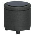 thumbnail image 6 of Designs4Comfort Round Accent Storage Ottoman with Reversible Tray Lid, 6 of 7