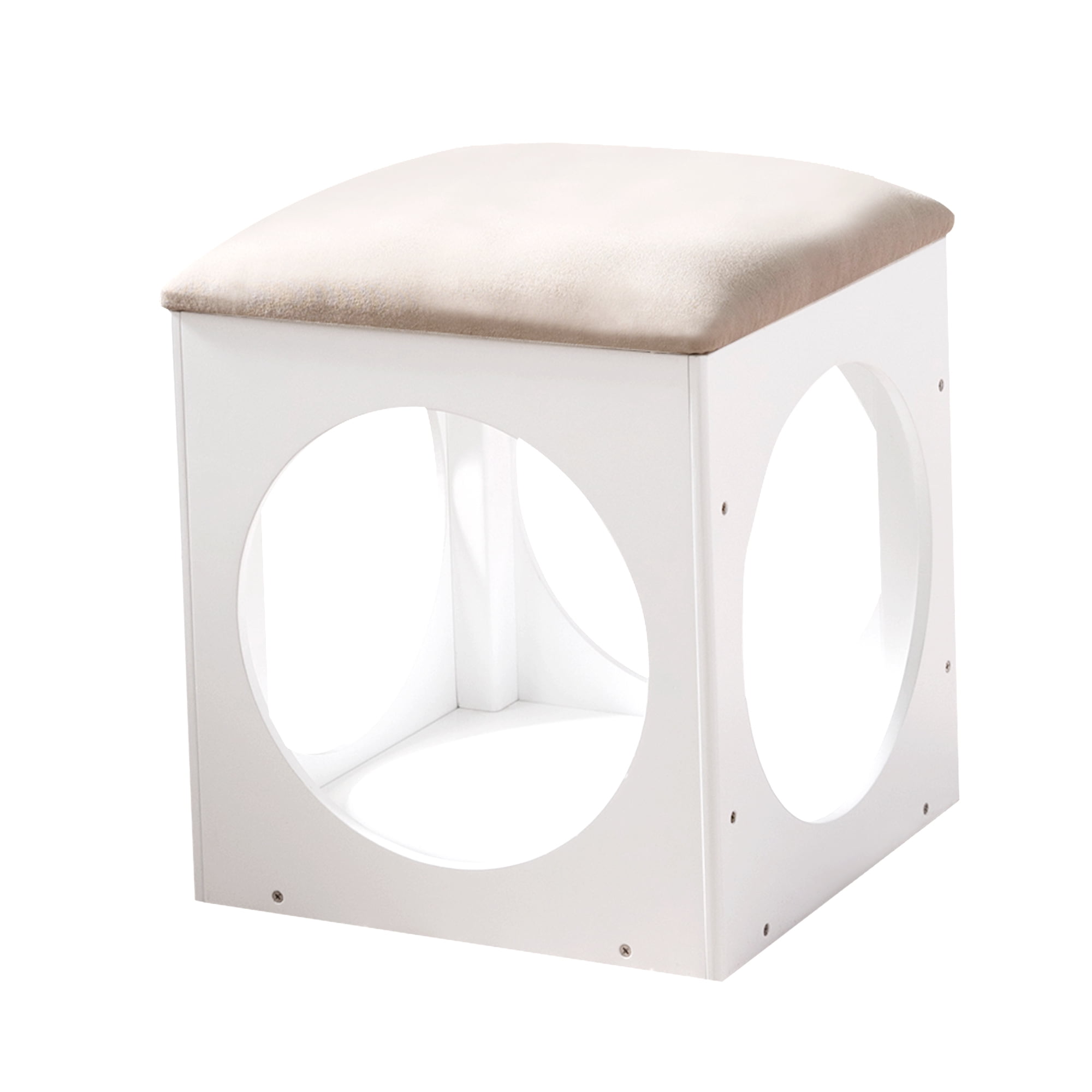 Pefilos 13" Cat House Bed for 2 Sets with Cat Cave, Cat Nest for Indoor Cats Stackable Cube House Kittens Condos for Pet House, White Pefilos 13" Cat House Bed for 2 Sets with Cat Cave, Cat Nest for Indoor Cats Stackable Cube House Kittens Condos for Pet House, White