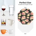 thumbnail image 7 of Bingfone Vintage Rose Flowers Leather Drinks Coasters with Set of 6,Suitable for Home Kitchen,Coffee Cup Coasters Home Gift, 7 of 7
