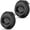 2 Pcs Black, variant on Shockproof Portable EVA Hard Shell Small Carrying Case, 10cm / 3.9 Inch Round Mesh Storage Bag for Earbud Smart Watch Tiny Accessories