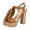 Yellow, variant on Heels for Women Block Chunky Platform Open Toe Fashion Sandals Tassel Party Evening Prom Dance Ankle Strap Dress Pumps Shoes Brown Size 8.5
