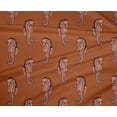 thumbnail image 4 of oneOone Tissu Polyester Lycra Imprimé Hippocampe 1 Yard 56 Pouces de Large, 4 of 4