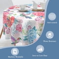 thumbnail image 4 of Round Tablecloth 60 Inch,Tropical Flowers and Hummingbirds Decorative Circular Table Cloth Cover Washable Heat Resistant for Kitchen Dinning Holiday, 4 of 6