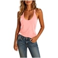 thumbnail image 3 of Wiyuqeen Workout Tank Tops for Women Racerback Sleeveless Deep Scoop Neck Casual Camisoles Solid Beach Resort Weekend Street Pink S, 3 of 10