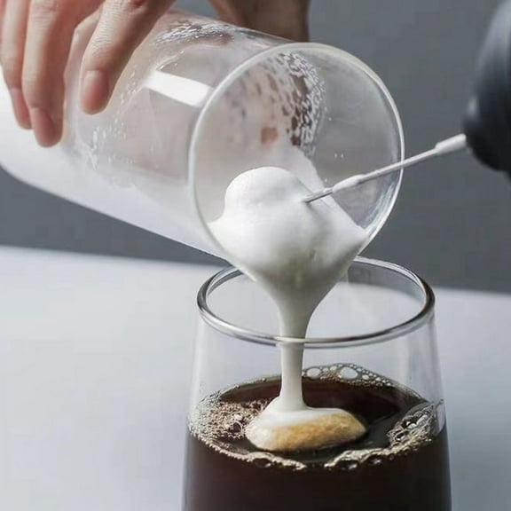 2Pcs Milk Frother Electric Frother Coffee Frother Blender Battery Egg Beating Cup