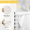 thumbnail image 6 of Spring Sunflower No Hook Shower Curtain Waterproof,Bathroom Curtains with Snap in Liners and See Through Top Window,Black White Buffalo Plaid Yellow Floral Hotel Bathtub Curtains Shower 36"Wx72"L, 6 of 8