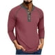 thumbnail image 2 of pstuiky camisetas de manga larga para hombre, Cárdigan informal de color liso con botones para hombre, manga larga y cuello redondo Tops casuales para hombres m, 2 of 7