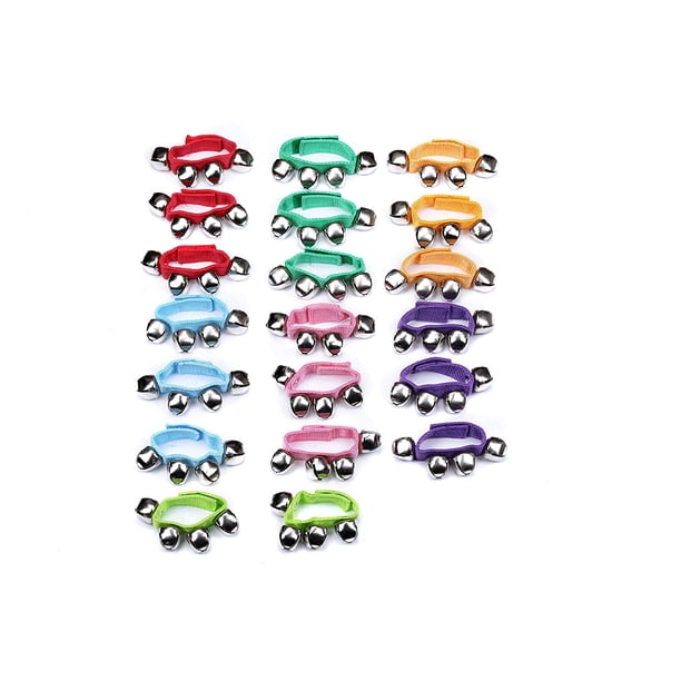 20 Pcs  Wrist Band, Jingle Bells Musical Rhythm Toys, Band Instruments for Children, Kids