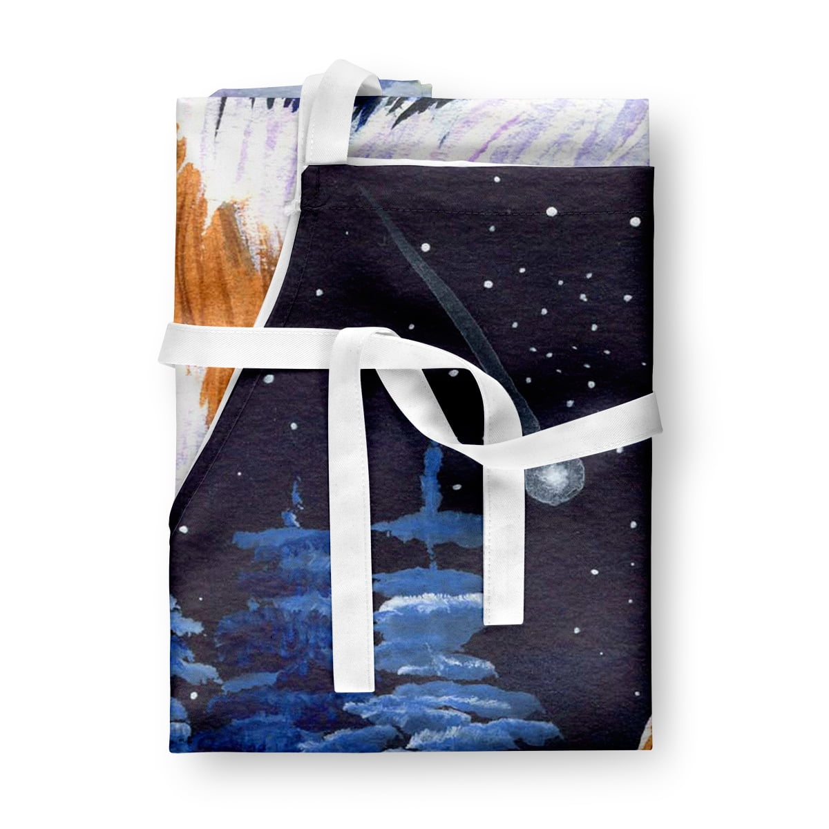 Carolines Treasures SS8363APRON Starry Night Japanese Chin Apron Large multicolor