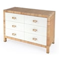 thumbnail image 2 of Home Square Ensemble en Bois de 3 Pcs avec 2 Tables de Nuit et 1 Commode en Naturel, 2 of 18