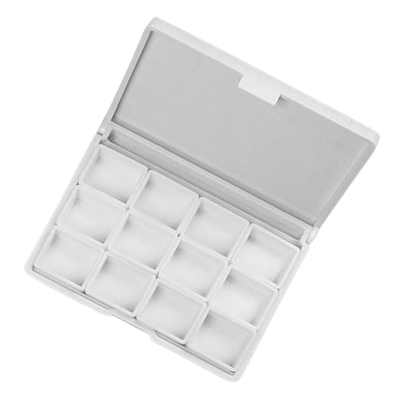 12 Well Watercolor Paint Storage Case with Dustproof Lid Portable Paint Tray for Watercolor Gouache Acrylic Oil Paint