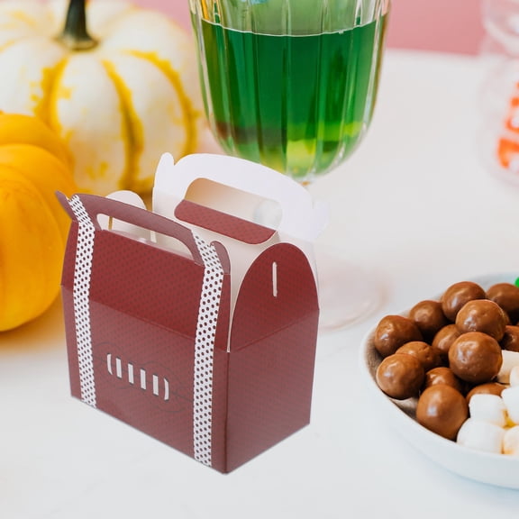 Nicehomfit 18Pcs Rugby Pattern Candy Boxes for Sports Treats and Party Favors