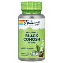 Solaray Black Cohosh 540 mg | Womens Health & Menopause Support Supplement | Whole Root | Non-GMO, Vegan & Lab Verified | 100 VegCaps