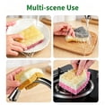 thumbnail image 4 of Natural Loofah Kitchen Sponges,Eco Compostable Cellulose Dish Washing Scrubbers,Non-Scratch Plastic-Free Cleaning Sponge Pads for Dishes,Pans,Sink,Cookware & Bathroom (Mixed 2 Pcs), 4 of 9