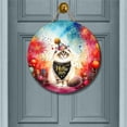thumbnail image 2 of Hello 2025 Ragdoll Celebrates Happy New Year Firework Balloon Round Wood Sign Cat Lover Kitten Owner Gifts Idea Hanging Wall Home Decor - 02024, 2 of 5