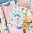 thumbnail image 6 of HOMERAL Reversible Mermaid Wrapping Paper Roll- Whale,Turtle and Sea Creature with Pink Polka Dot for Kids,Girls,Baby Shower,Birthday-Mini Roll-17 Inch X 32.8 Feet, 6 of 7