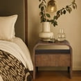 thumbnail image 6 of Meridina Furniture Giada Brown Solid Wood And Veneer Nightstand, 6 of 11