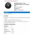 thumbnail image 2 of Steel Wheel - Black - 15 Inch - Compatible with 2009 - 2011 Chevy Aveo 2010, 2 of 2