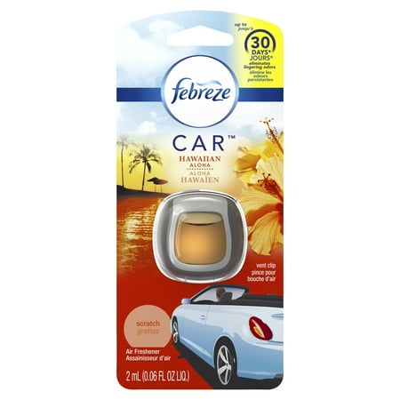 Febreze Car Air Freshener Vent Clip, Hawaiian Aloha, 1 Count
