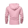 thumbnail image 3 of Dwelliawo Pink Hoodies for Men Long Sleeve Crewneck Sweatshirt Essentials Casual Fleece Hoodie with Drawstring Lightweight Hoodies Pullover 3XL, 3 of 3