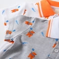 thumbnail image 5 of NIEWTR Toddler Boys Printed Polo Shirts Soft Breathable Short Sleeve Lapel Tees Summer Casual Clothes(White,5-6 Years), 5 of 9