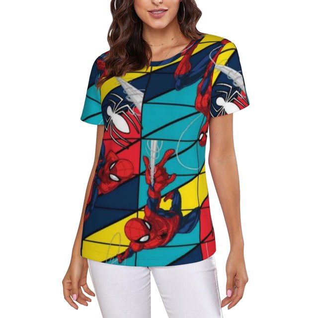 Spider-Man Women's Crew Neck Short Sleeve T-Shirt