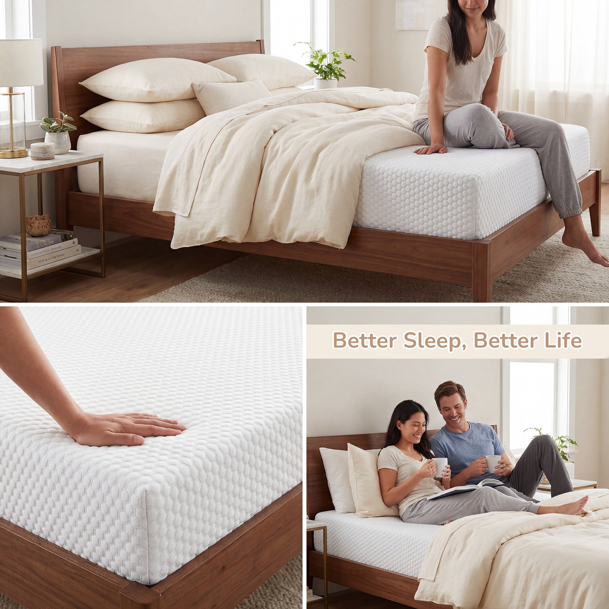 Gexpusm 5 Twin-XL Mattress,Memory Foam Mattress in a Box,Medium Firm,Pressure Relief