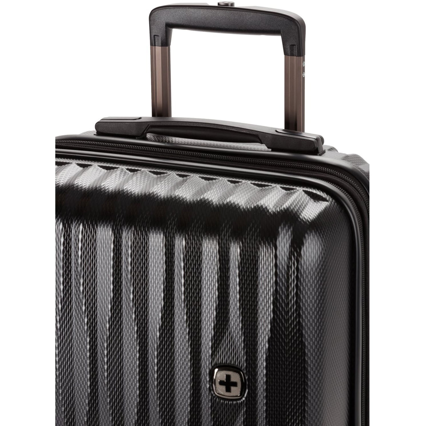 SwissGear 7272 Energie Hardside Luggage Carry-On Luggage With Spinner  Wheels ＆ TSA Lock, Black, 19並行輸入