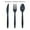 Black, variant on Sportteer Plastic forks Spoons Set Anti-slip Handle Tableware Set Disposable Tableware forks: 60 Pcs/Set Food Grade High Temperature Resistant Smooth One Piece Molding Outdoor Camping BBQ forks