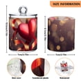 thumbnail image 3 of Ribbons Hearts Valentine Translucent Plastic Cans Storage Canisters with Lid Set of 4, 3 of 7