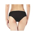 thumbnail image 4 of Buankoxy Women's Invisible Seamless Hipster Panties Mid-Rise No Show Laser Cut Underwear 6 Pack,Black,Size 5, 4 of 6