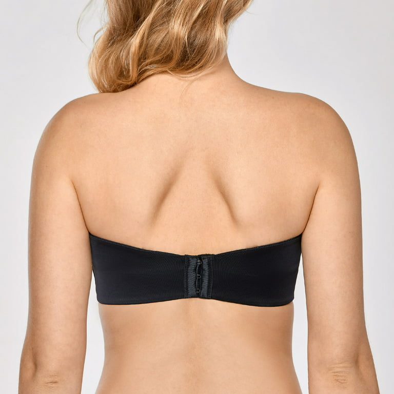 Women's Strapless Bra Unlined Underwire Minimizer Plus Size Support 