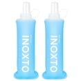 thumbnail image 1 of INOXTO Soft Flask, botellas de agua blandas plegables para chalecos de hidratación y mochilas para correr, botellas blandas para correr para senderismo, ciclismo (250/500 ml) (2 piezas pequeñas), 1 of 5