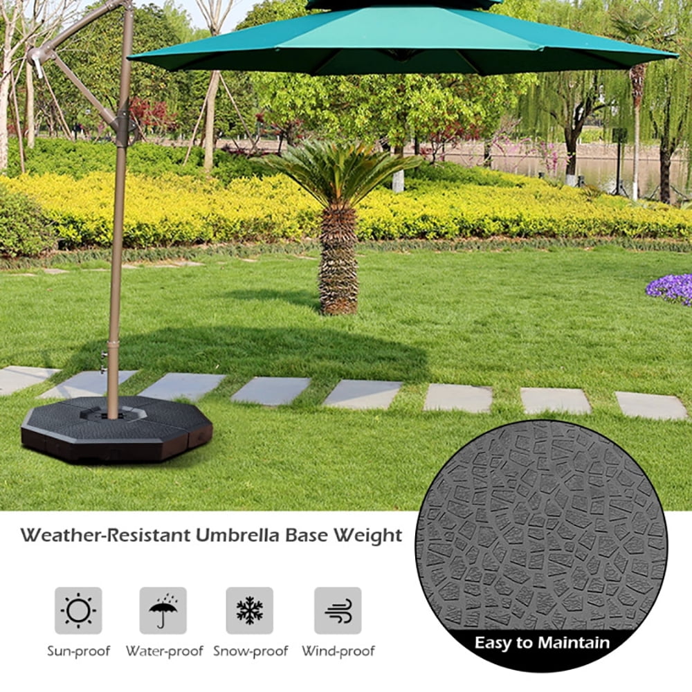 Aimee Lii Patio Cantilever Offset Umbrella Weights Base Plate Set, Patio Umbrella Base