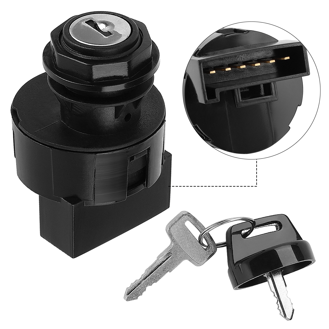 MATI Ignition Key Switch for Can-Am Outlander 400-EFI 450 570 L-500 DS 450 2008-2016 150 180 210 230 Speedster Challenger SP Wake 2010-2012
