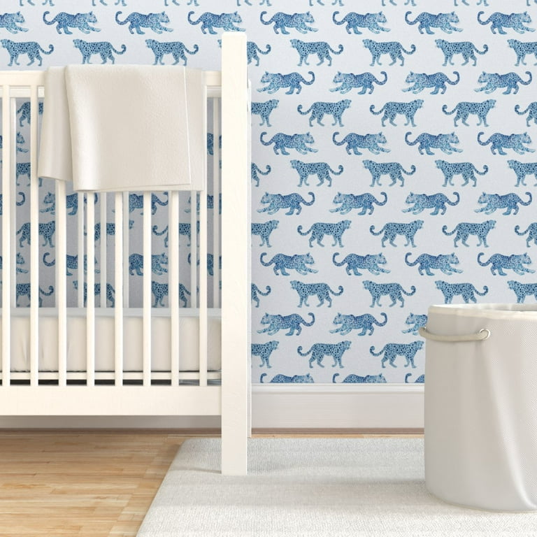 Baby Blue Zebra Print Wallpaper