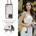 thumbnail image 6 of Dteck Wallet Case for iPhone 16 Pro Max,Luxury Leather RFID Blocking Zipper Crossbody Wallet Case with Card Slots Shockproof Kickstand Cover with Shoulder Strap/Wrist Strap,Rosegold, 6 of 7