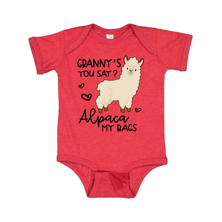 

Inktastic Granny s You Say Alpaca My Bags Gift Baby Boy or Baby Girl Bodysuit