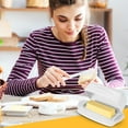 Butter Dish with Lid for Countertop Flip Top Butter Dishes Plastic with