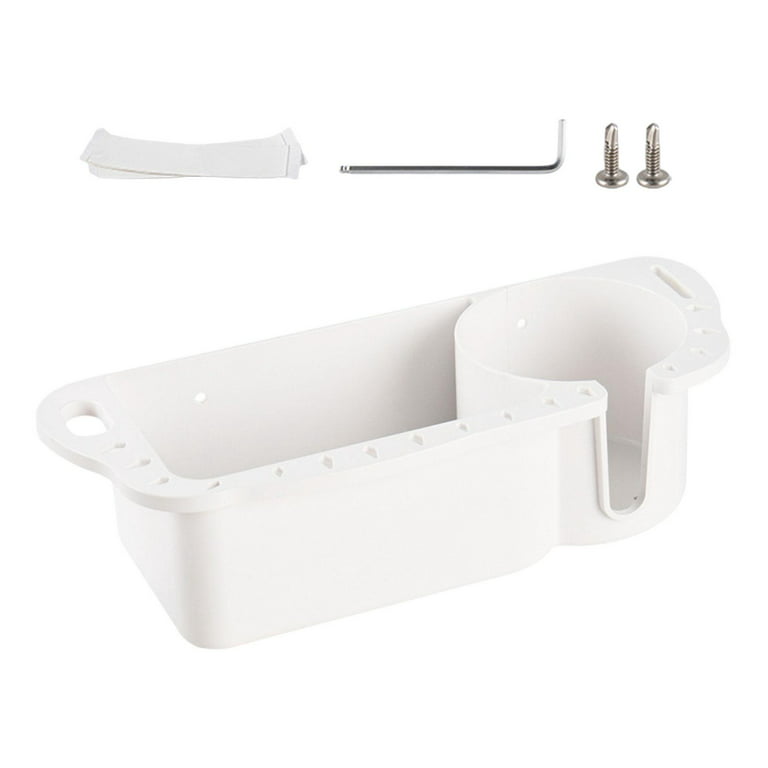 Organizer, Boat Seat Storage , Waterproof with Drainage Holder Fishing  Parts for Pontoon Fly Fishing Equipment White 