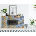 thumbnail image 3 of HomeRoots 400370 4 x 4 in. Jessa Multi Blue Mosaic Peel & Stick Tiles, 3 of 3