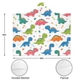 thumbnail image 3 of Wearable Blanket,White Dinosaurs Bones Plants Pattern Hooded Wearable Sherpa Blanket for Adults & Teens,Winter Poncho Shawl Wrap Cape Thick Warm,50"x60", 3 of 5