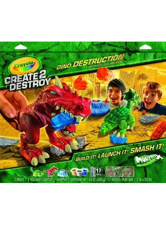 Crayola Create 2 Destroy Dino Destruction Play Set, Metropolitan Mayhem