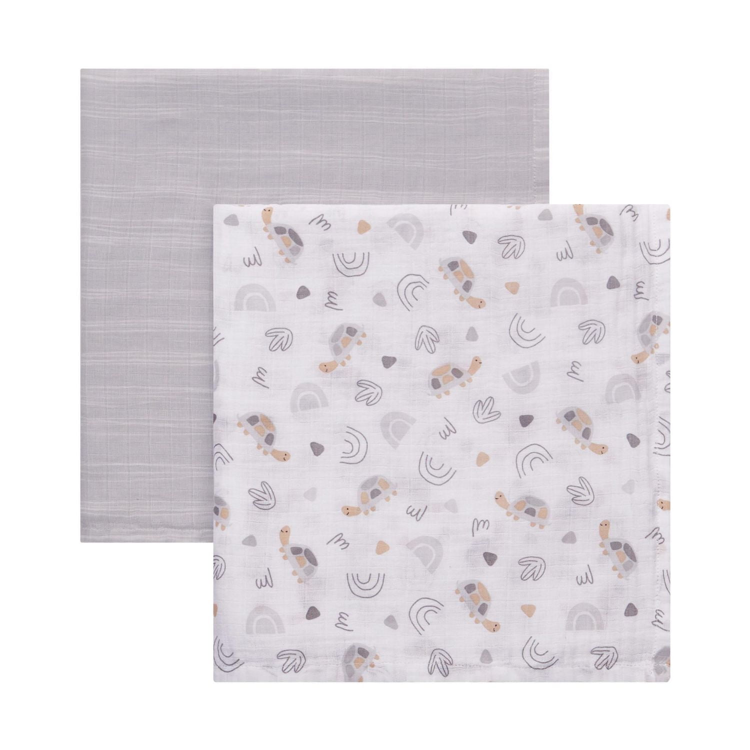 George Baby Muslin Swaddling Blankets, 2-Pack, organic cotton